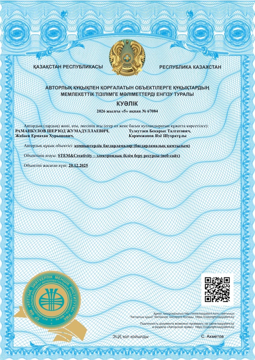 copyright certificate № 67084
